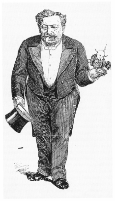 �gai Adolf, 1887, A Borsszem Jank� karikat�r�ja
