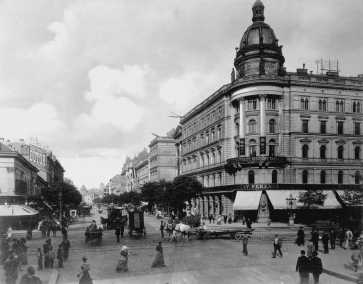 A Szikszay k�v�h�z (Szikszay Ferenc vend�gl�je) az Astori�n�l, 1900-as �vek, ismeretlen felv�tele