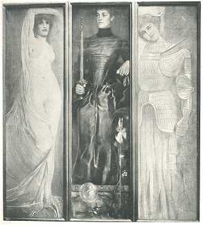 ELSZIGETELTS�G<BR>FERNAND KHNOPFF PASZTELLRAJZA