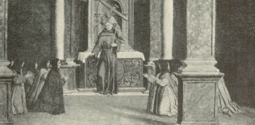 ASSISI SZT. FERENC �TADJA A SZERZETESI SZABV�NYOKAT DOMENICO MORONENEK ATTRIBU�LT FESTM�NY VERONA, MUSEO CIVICO