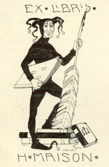 EX-LIBRIS BEL�NYI VIKTOR RAJZA