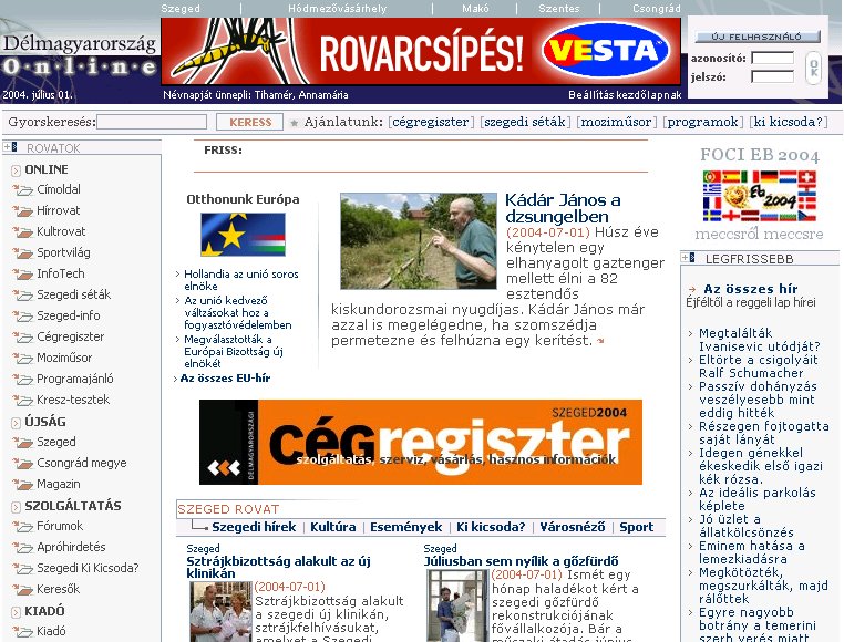 D�lmagyarorsz�g Online 2004.07.01.
