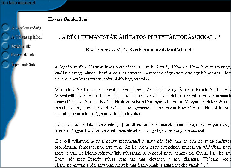 Irodalomismeret 2004.09.15.