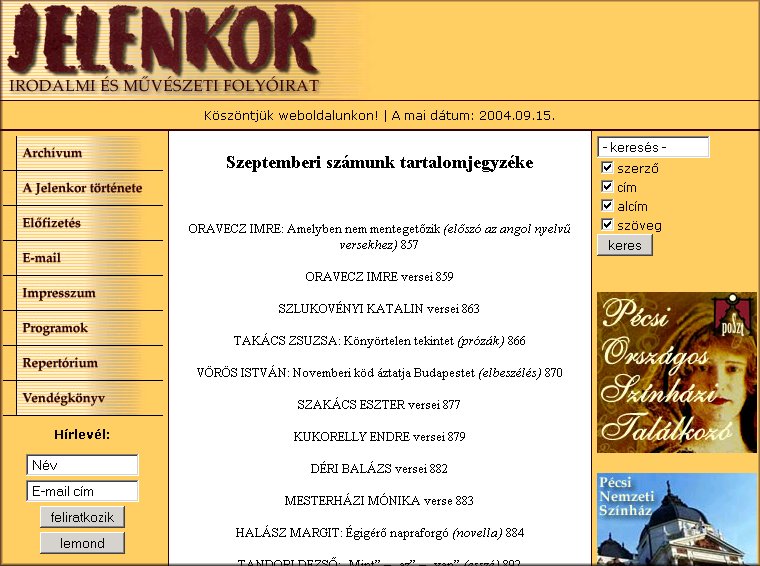 Jelenkor 2004.09.15.