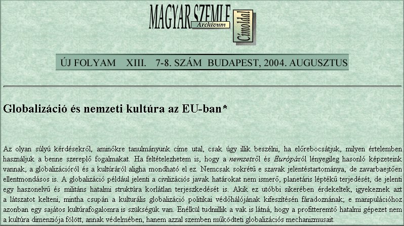 Magyar Szemle 2004.09.20.