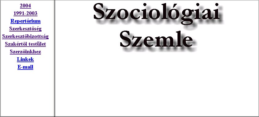 Szociol�giai Szemle 2004.10.06.