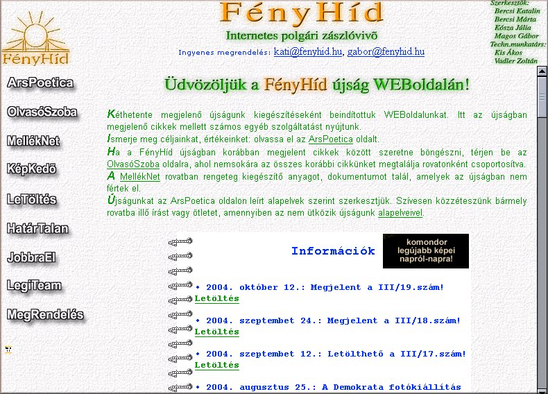F�nyh�d 2004.10.12.