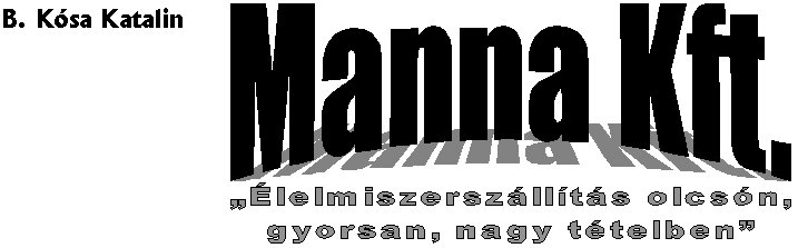 B. K�sa Katalin: Manna Kft.