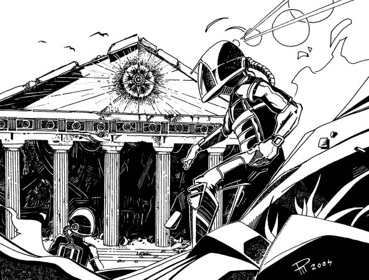 Mez� Ferenc: Holnap v�ge a vil�gnak - illusztr�ci� - Grafika &copy; Pilcz Roland