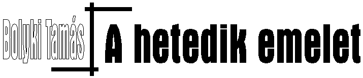 Bolyki Tam�s: A hetedik emelet - fejl�c