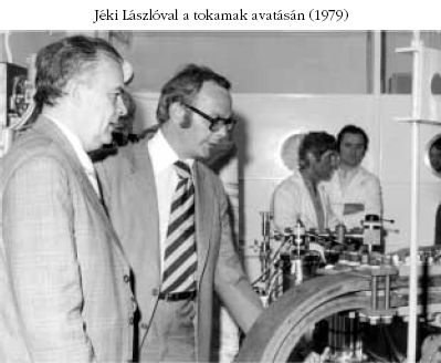 J�ki L�szl�val a tokamak avat�s�n (1979)