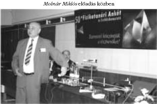 Moln�r Mikl�s el�ad�s
k�zben