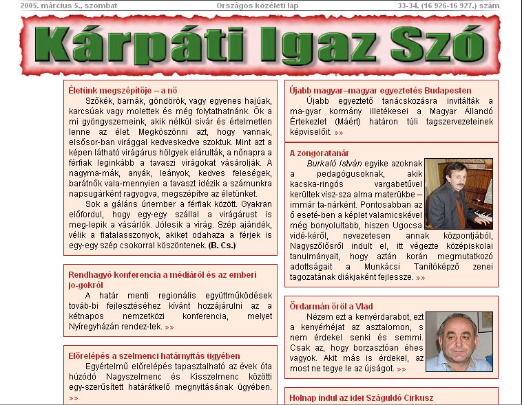K�rp�ti Igaz Sz� 2005.03.08.