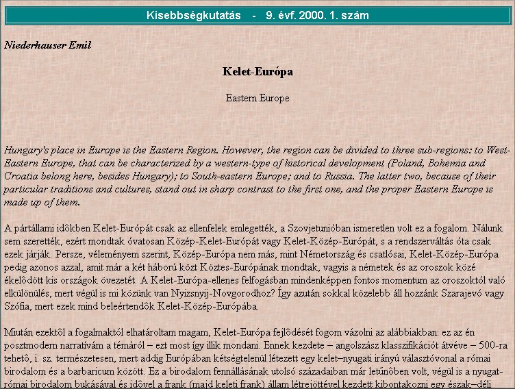 Kisebbs�gkutat�s 2005.03.10.