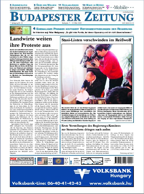 Budapester Zeitung 2005.03.18.