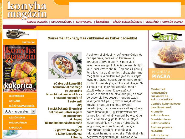 Hagyom�nyos �s Mai Magyar Konyha Magazin 2005.03.25.