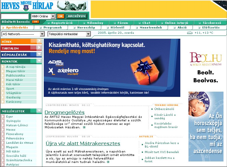 Heves Megyei H�rlap Online 2005.04.20.