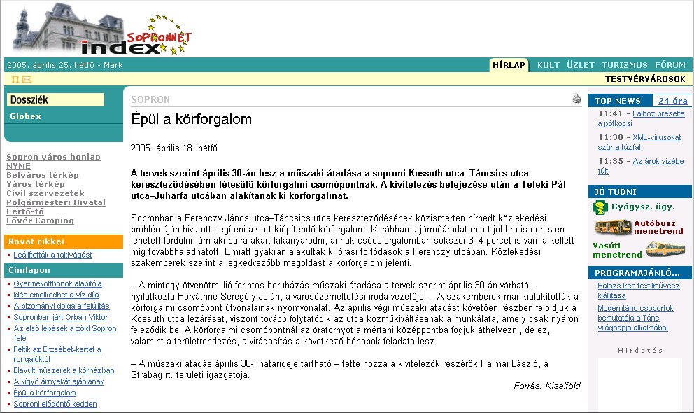 Index.Sopronnet 2005.04.25.