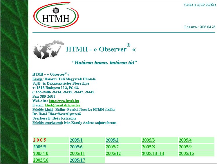 HTMH - Observer 2005.05.03.
