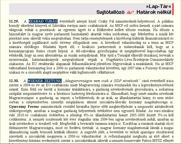 HTMH - Observer 2005.05.03.
