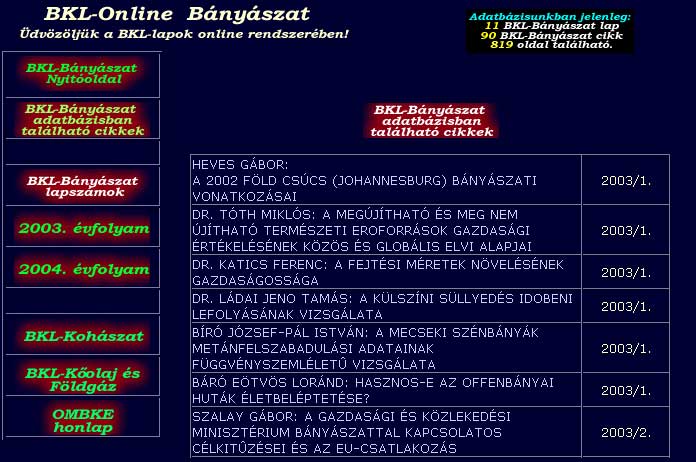 BKL-Online B�ny�szat 2005.05.07.