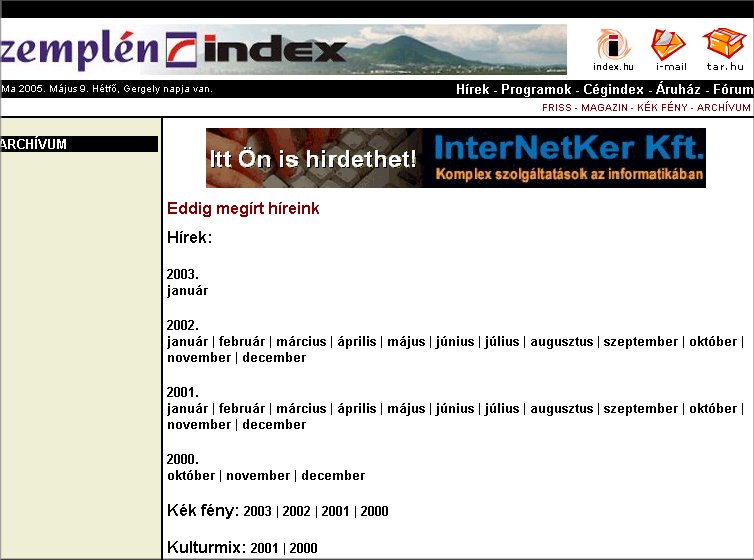 Zempl�n Index 2005.05.09.