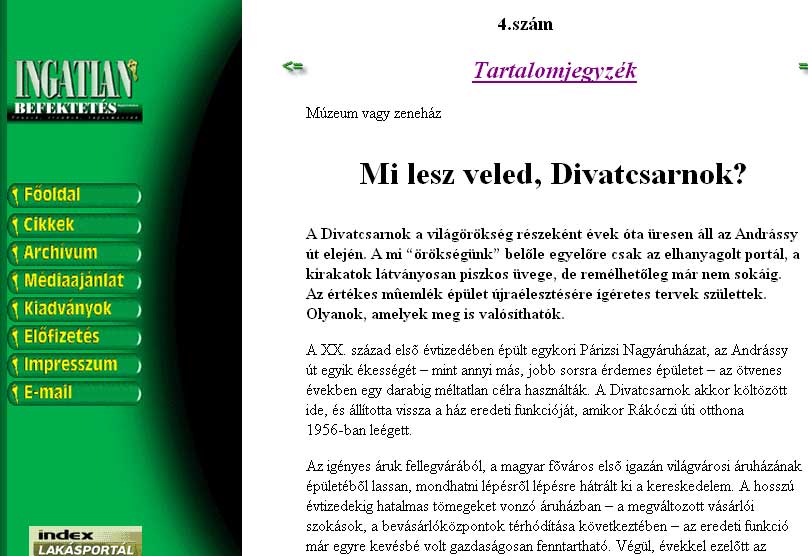 Ingatlan Befektet�s 2005.05.10.
