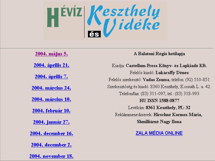 H�v�z, Keszthely �s Vid�ke 2005.05.18.