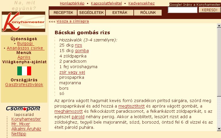 Konyhamester 2007.04.25.