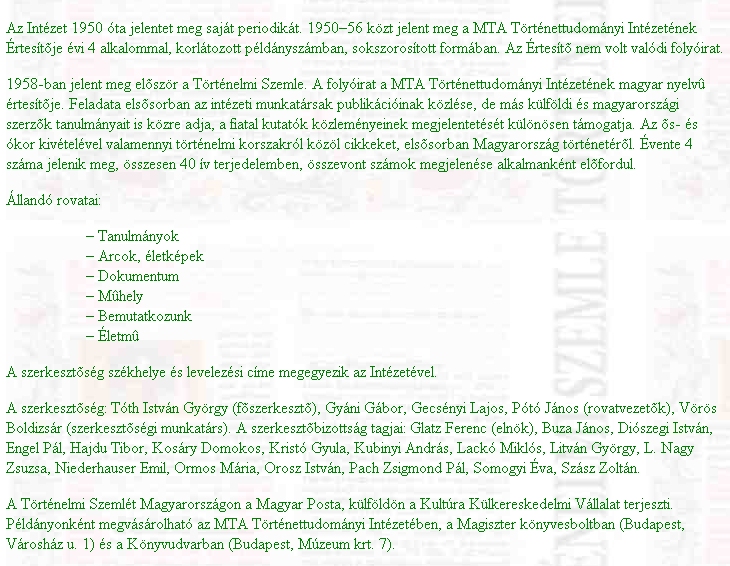 T�rt�nelmi Szemle, 2005-06-26
