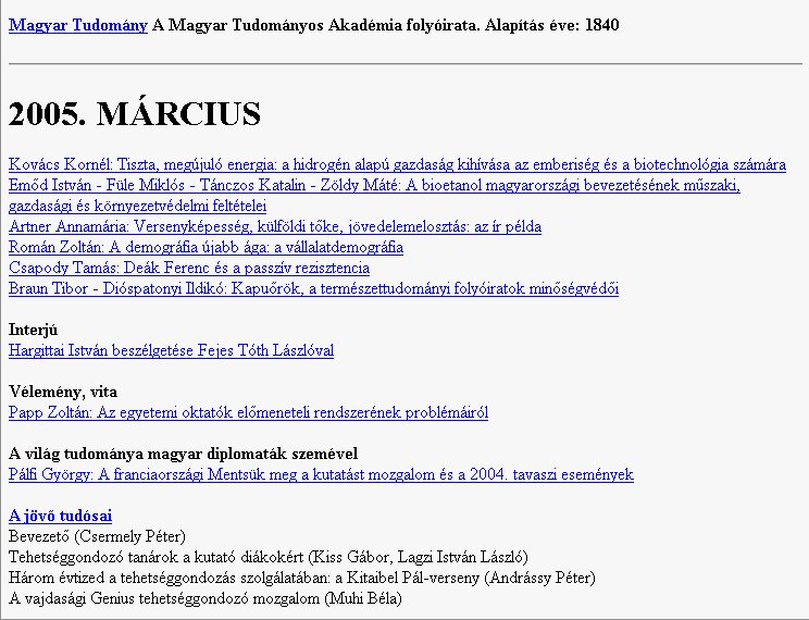 Magyar Tudom�ny 2005.06.21.