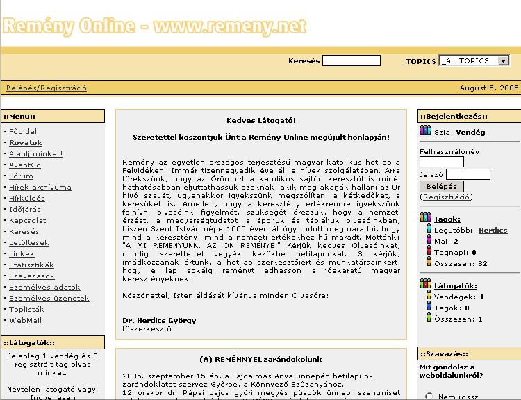 Rem�ny Online 2005.08.05.