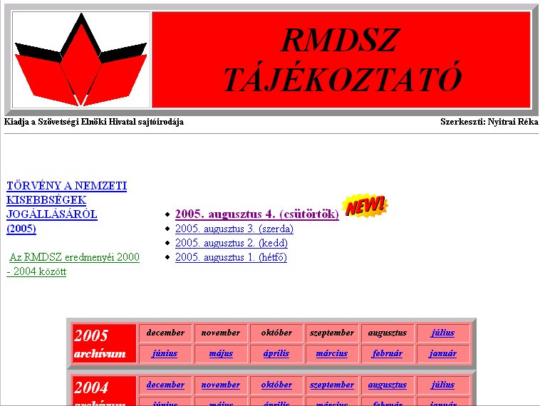 RMDSZ T�j�koztat� 2005.08.09.