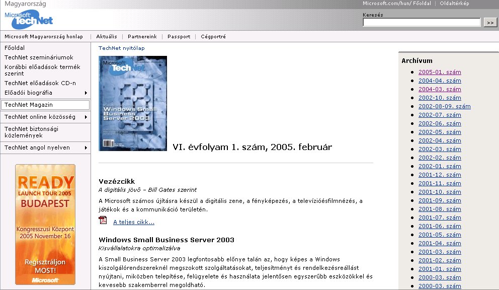 TechNet Magazin 2005.11.26.