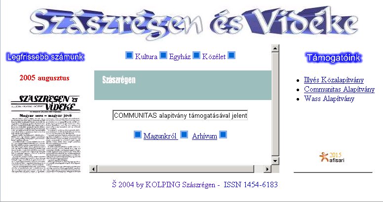 Sz�szr�gen �s Vid�ke 2005.09.19.