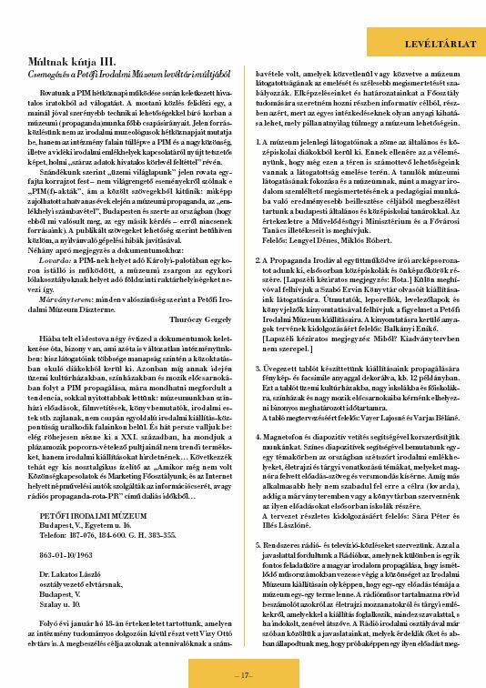 Irodalmi M�zeum, 2005-10-10