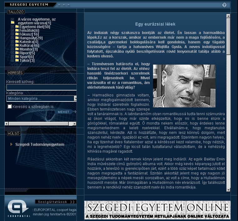 Szegedi Egyetem Online, 2005-10-17