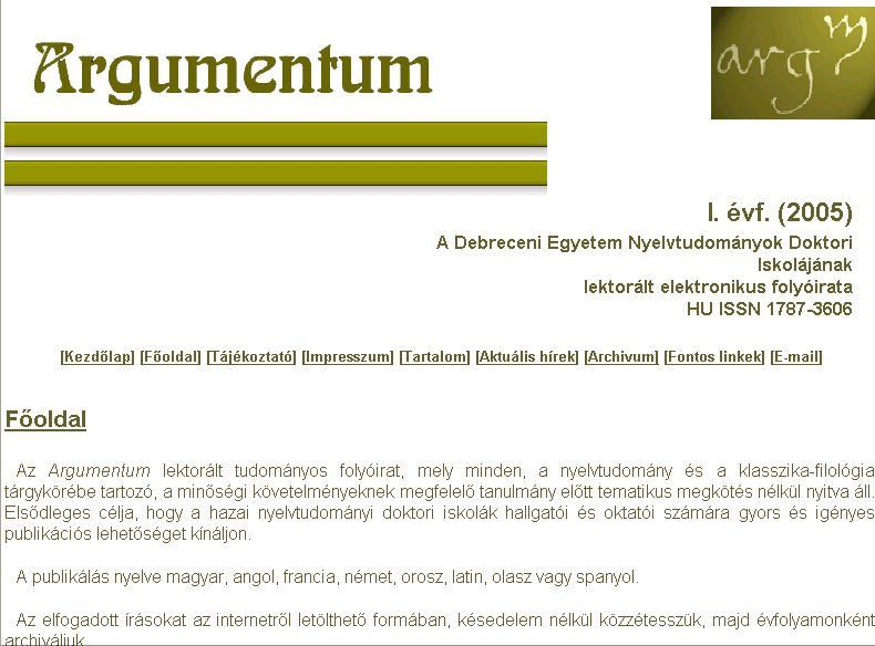 Argumentum 2005.10.21.