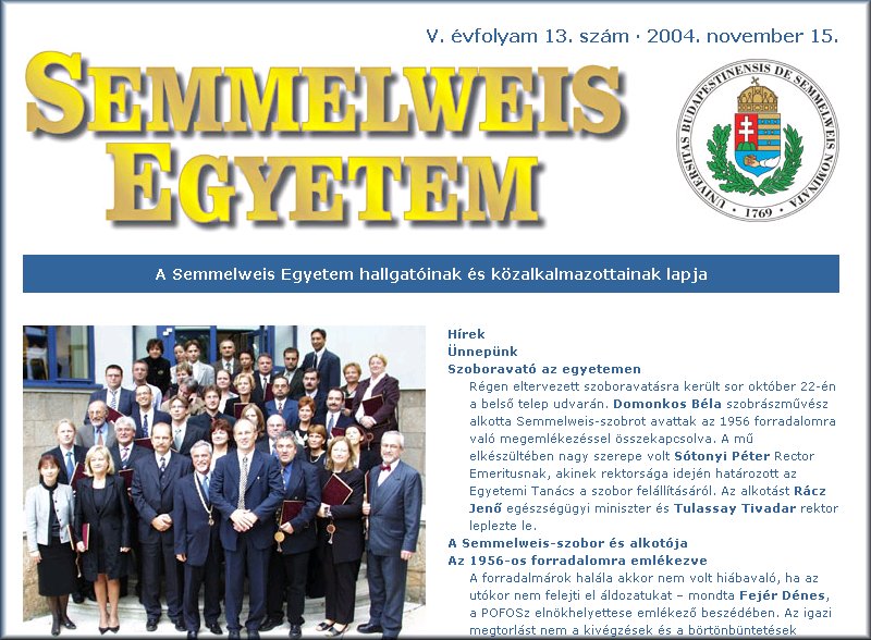 Semmelweis Egyetem 2006.03.25.