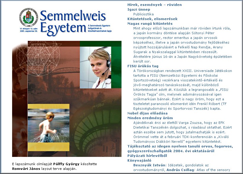 Semmelweis Egyetem 2006.03.25.