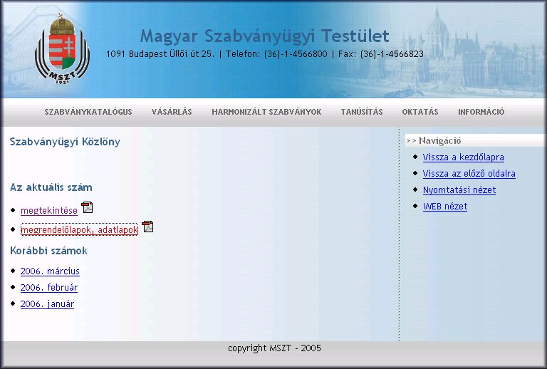 Szabv�ny�gyi K�zl�ny 2006.04.24.