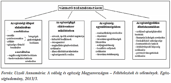 3. ábra: A válság feltételezett egészségkockázatai