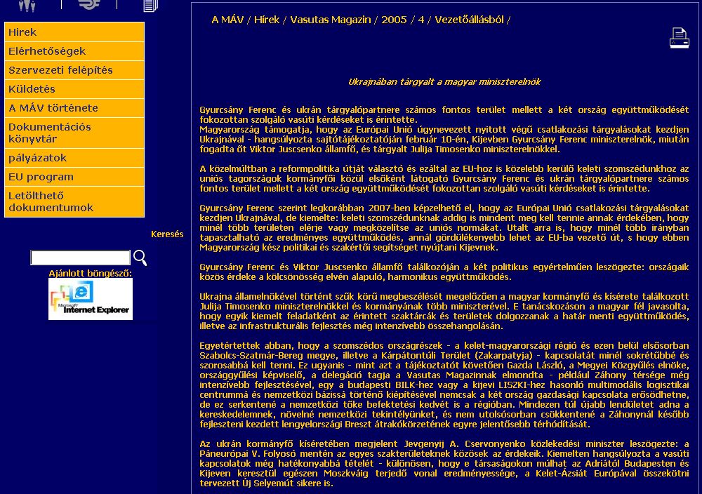 Vasutas Magazin, 2006-05-15
