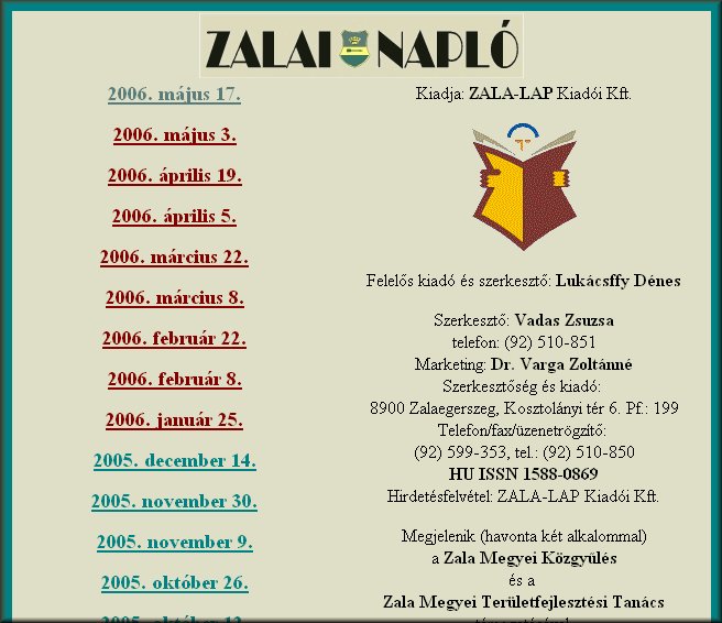 Zalai Napl� 2006.05.29.