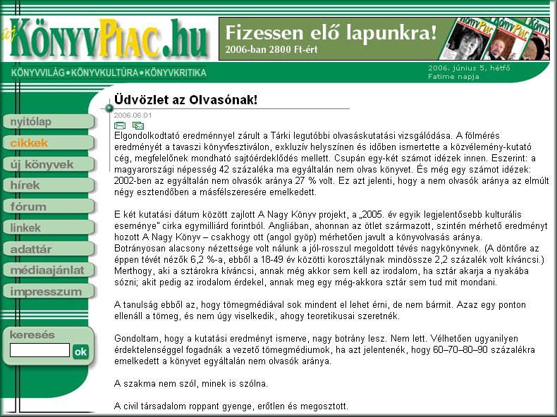 �j K�nyvPiac 2006.06.05.