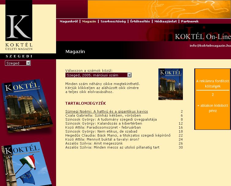 Kokt�l �zleti magazin, Szegedi, 2006-06-12
