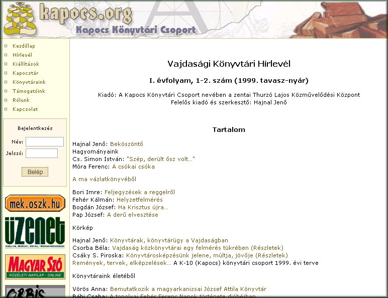 Vajdas�gi K�nyvt�ri H�rlev�l 2006.07.06.