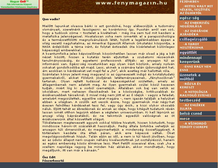 F�nymagazin, 2006-07-25