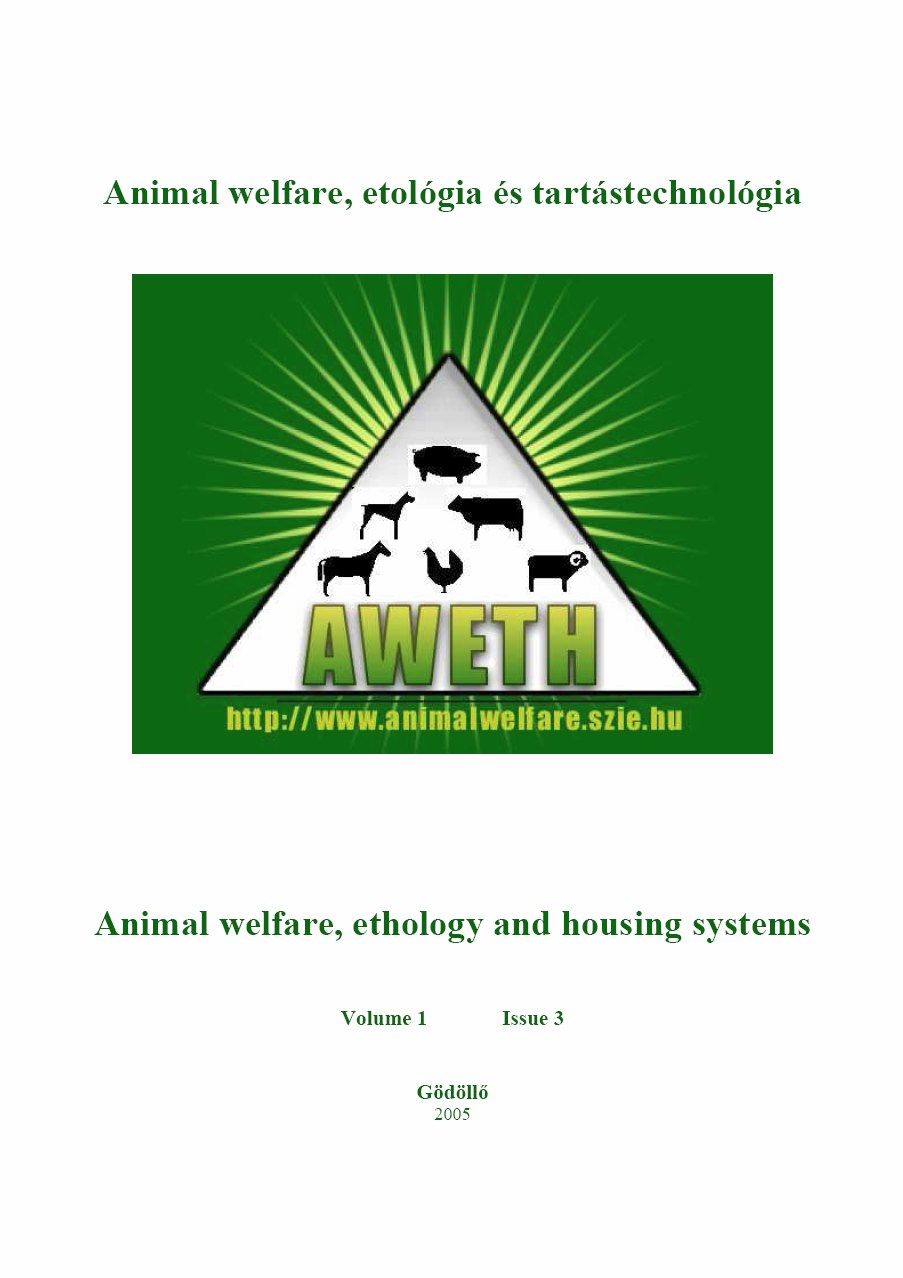 Animal welfare, etol�gia �s tart�stechnol�gia 2006.12.11.