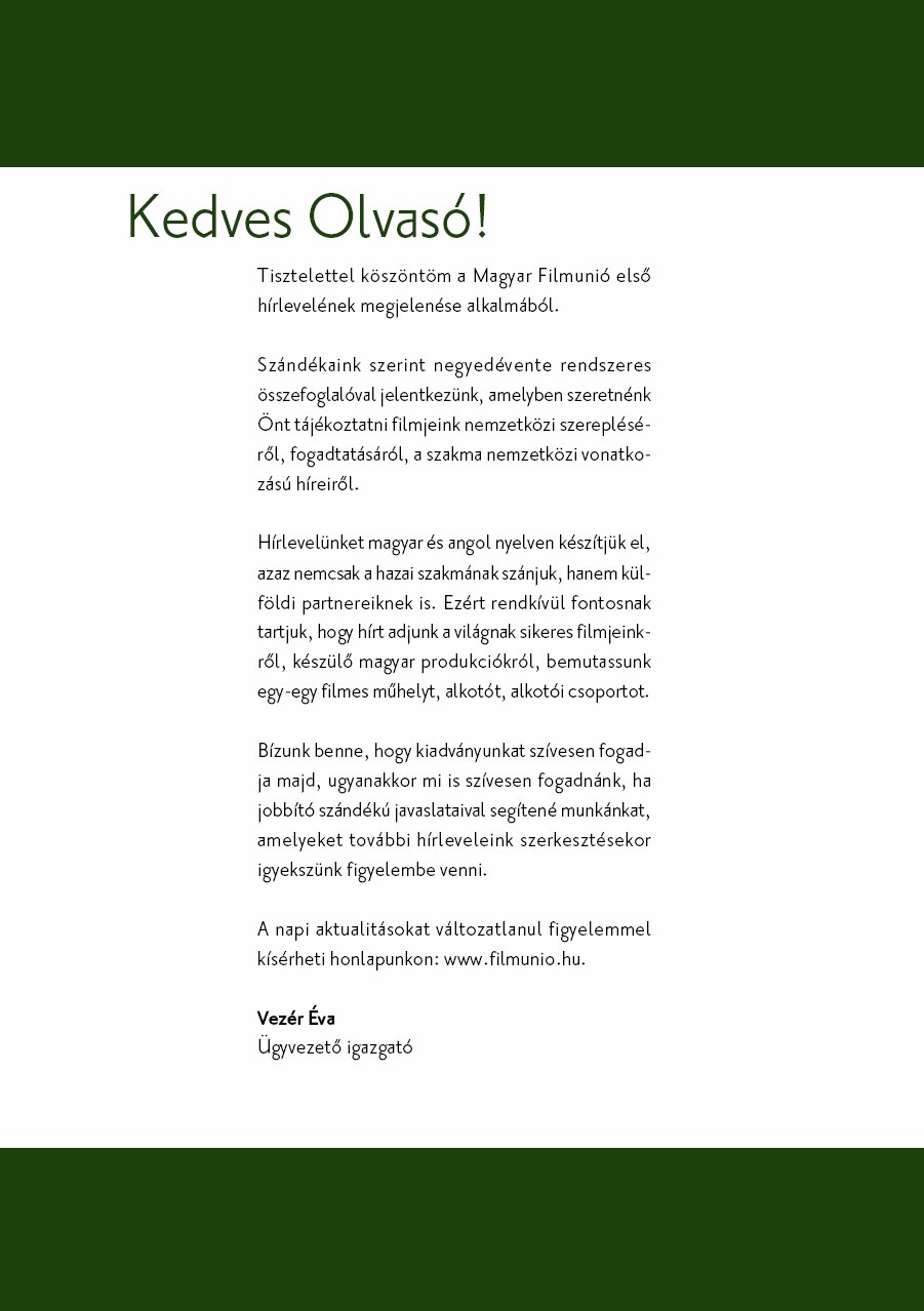Magyar Filmuni� H�rlev�l 2006.12.13.